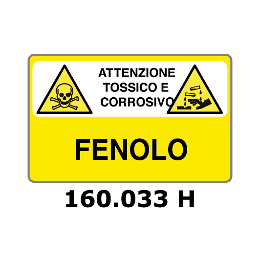 Targa ATTENZIONE TOSSICO E CORROSIVO FENOLO - Trust Print