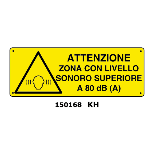 Targa ATTENZIONE ZONA CON LIVELLO SONORO SUPERIORE - Trust Print