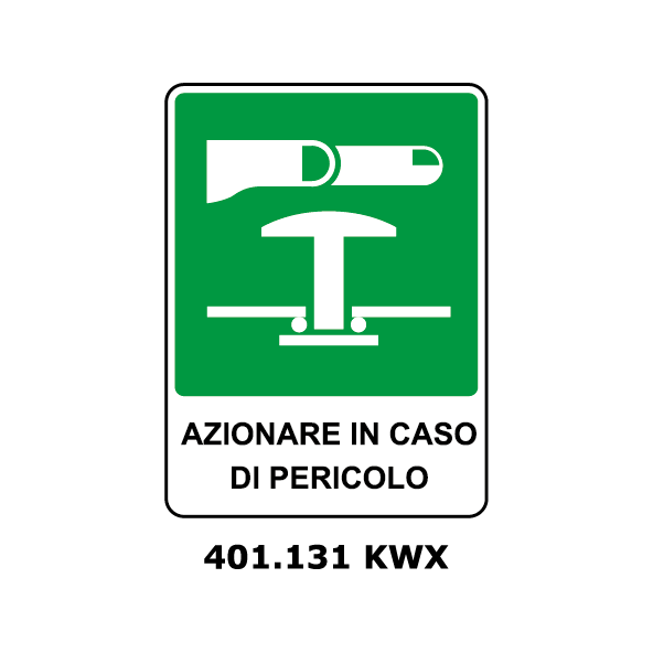 Targa AZIONARE IN CASO DI PERICOLO - Trust Print