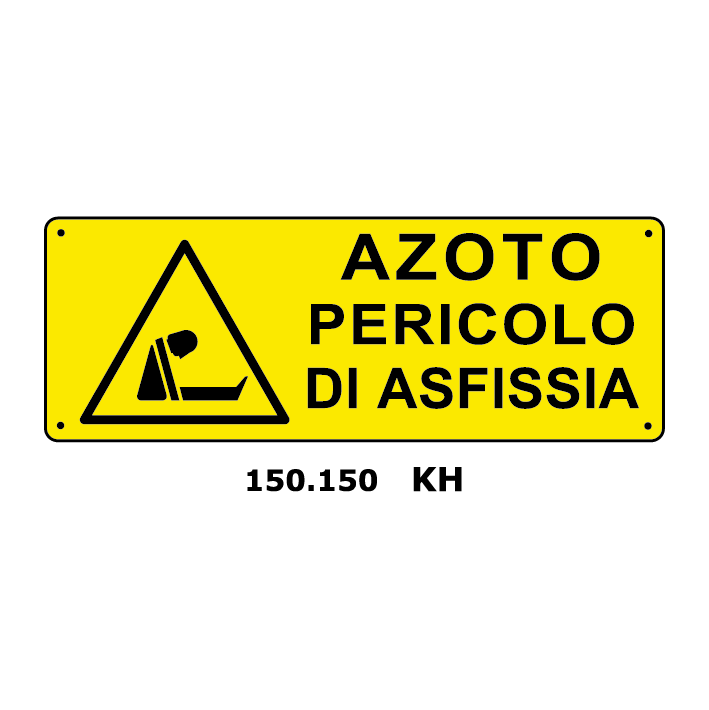 Targa AZOTO PERICOLO DI ASFISSIA - Trust Print