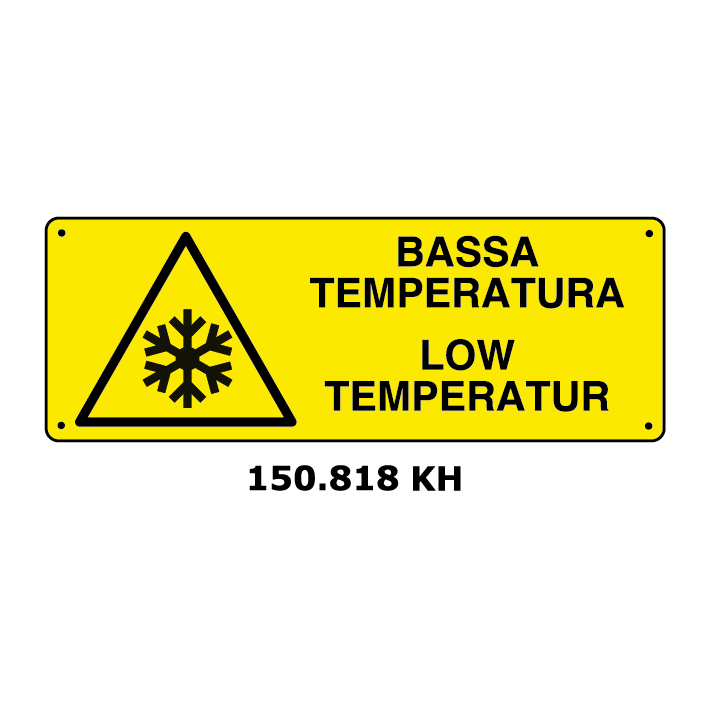 Targa BASSA TEMPERATURA e inglese - Trust Print