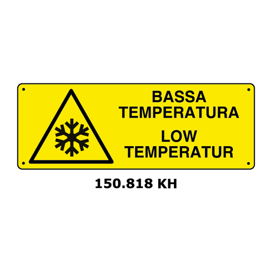 Targa BASSA TEMPERATURA e inglese - Trust Print