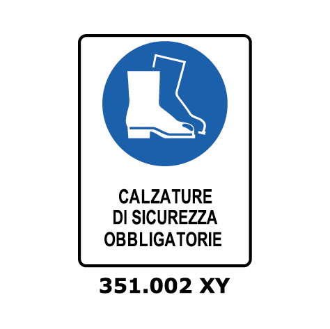 Targa CALZATURE DI SICUREZZA OBBLIGATORIE - Trust Print