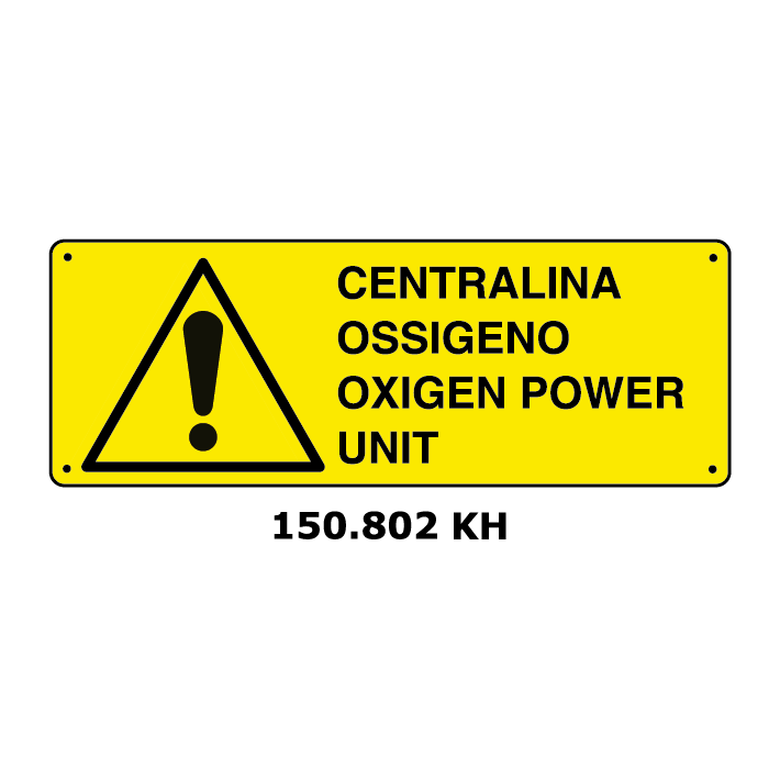 Targa CENTRALINA OSSIGENO e inglese - Trust Print