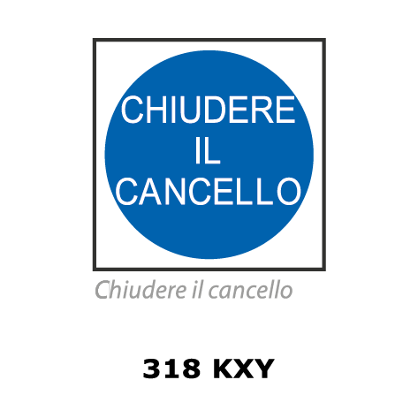 Targa CHIUDERE IL CANCELLO - Trust Print