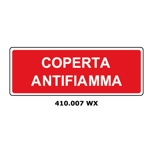 Targa COPERTA ANTIFIAMMA - Trust Print
