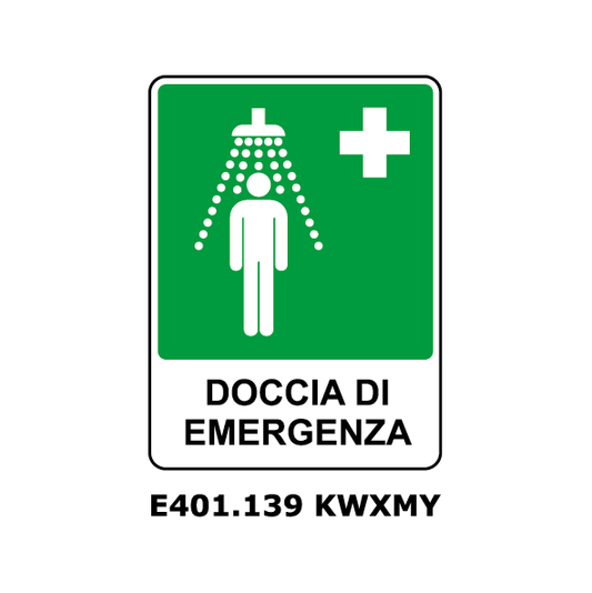 Targa DOCCIA DI EMERGENZA - Trust Print