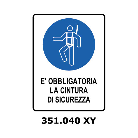 Targa E' OBBLIGATORIA LA CINTURA DI SICUREZZA - Trust Print