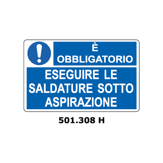 Targa E' OBBLIGATORIO ESEGUIRE LE SALDATURE SOTTO ASPIRAZIONE - Trust Print
