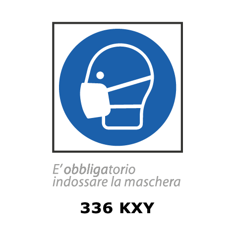 Targa E' OBBLIGATORIO INDOSSARE LA MASCHERA - Trust Print