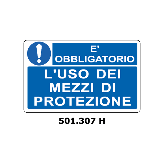 Targa E' OBBLIGATORIO L'USO DEI MEZZI DI PROTEZIONE - Trust Print