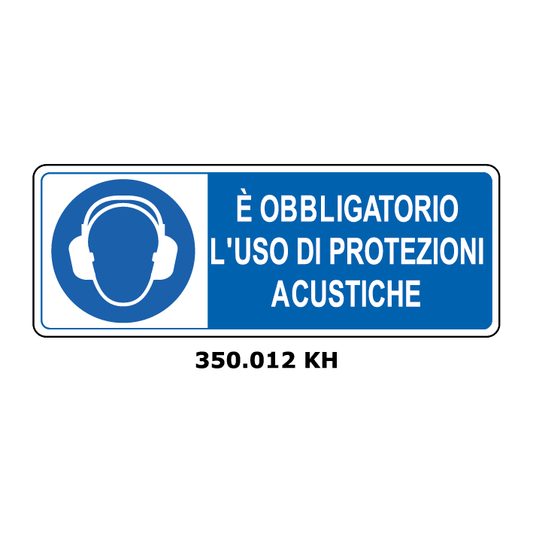 Targa E' OBBLIGATORIO L'USO DI PROTEZIONI ACUSTICHE - Trust Print