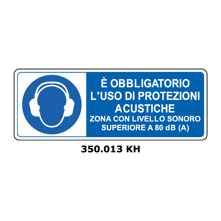 Targa E' OBBLIGATORIO L'USO DI PROTEZIONI ACUSTICHE - Trust Print