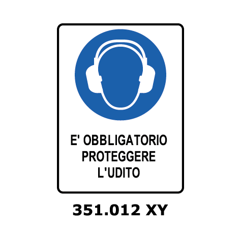 Targa E' OBBLIGATORIO PROTEGGERE L'UDITO - Trust Print