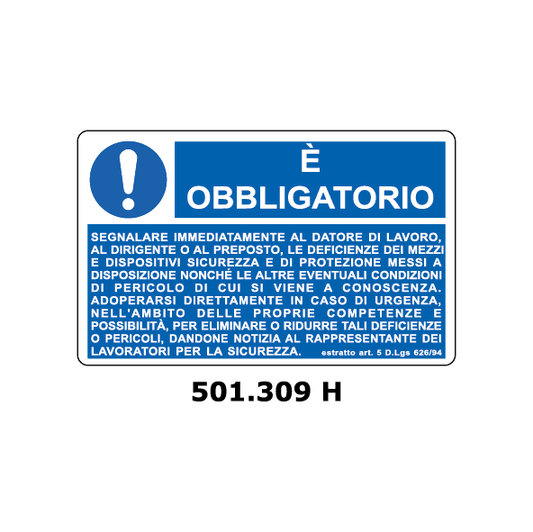 Targa E' OBBLIGATORIO segnalare deficienze dei mezzi - Trust Print