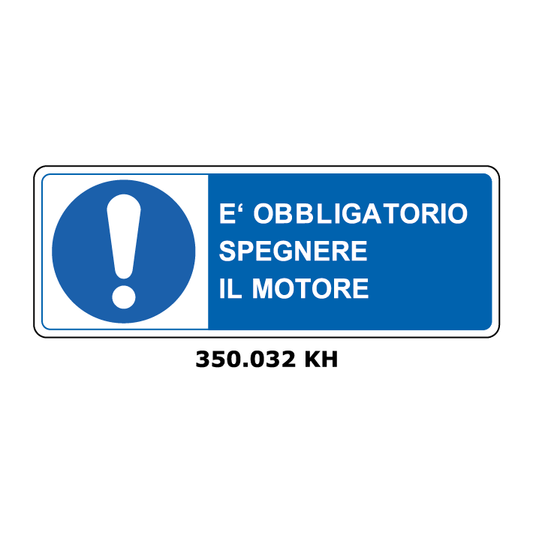 Targa E' OBBLIGATORIO SPEGNERE IL MOTOTRE - Trust Print