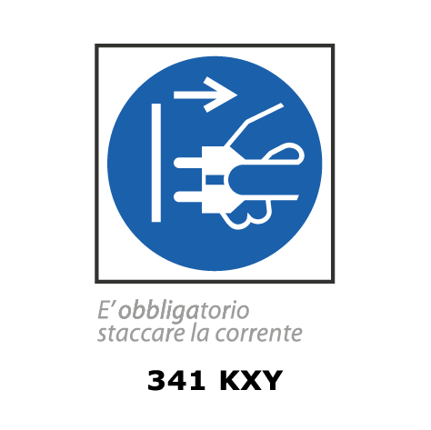 Targa E' OBBLIGATORIO STACCARE LA CORRENTE - Trust Print