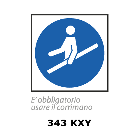 Targa E' OBBLIGATORIO USARE IL CORRIMANO - Trust Print