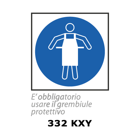 Targa E' OBBLIGATORIO USARE IL GREMBIULE PROTETTIVO - Trust Print