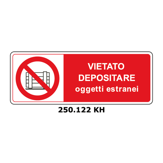 Targa E' VIETATO DEPOSITARE oggetti estranei - Trust Print