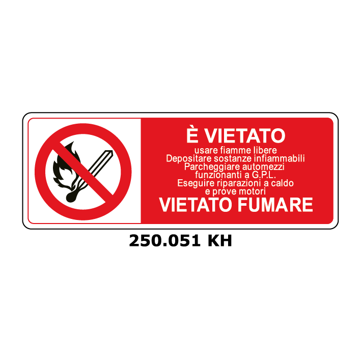 Targa E' VIETATO indicazioni VIETATO FUMARE - Trust Print