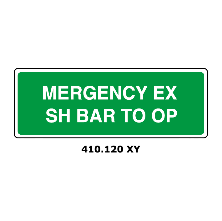 Targa EMERGENCY EXIT PUSH BAR TO OPEN - Trust Print