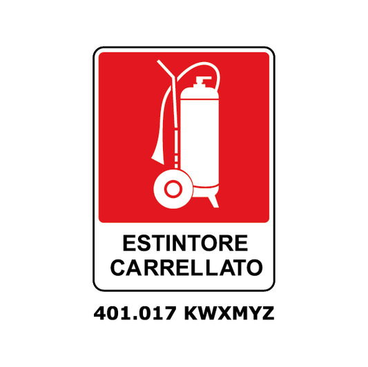 Targa ESTINTORE CARRELLATO - Trust Print