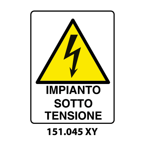 Targa IMPIANTO SOTTO TENSIONE - Trust Print