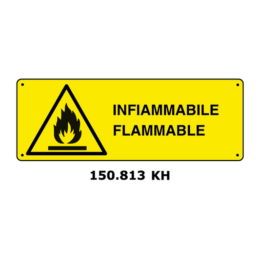 Targa INFIAMMABILE e inglese - Trust Print