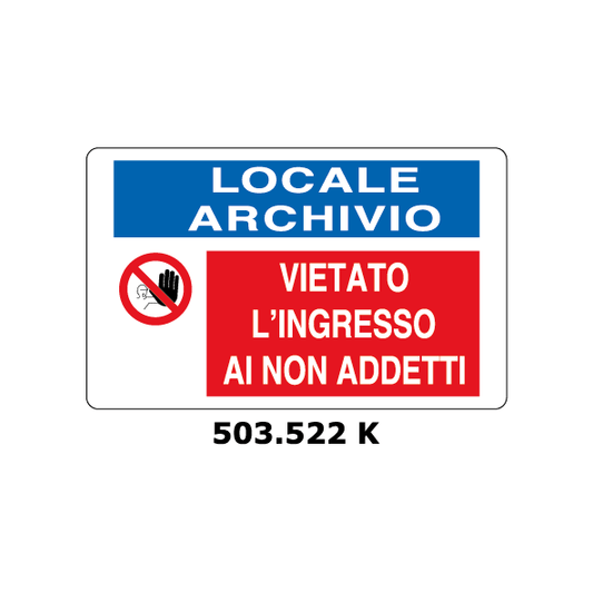 Targa LOCALE ARCHIVIO - VIETATO L'INGRESSO multisimbolo - Trust Print