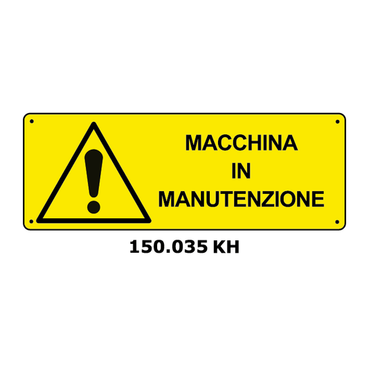 Targa MACCHINA IN MANUTENZIONE - Trust Print