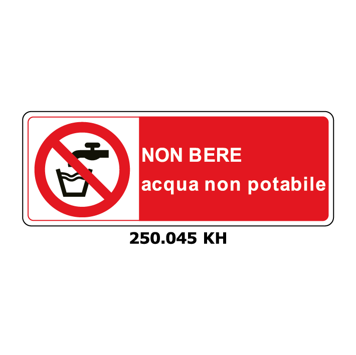 Targa NON BERE acqua non potabile - Trust Print