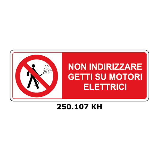Targa NON INDIRIZZARE GETTI SU MOTORI ELETTRICI - Trust Print