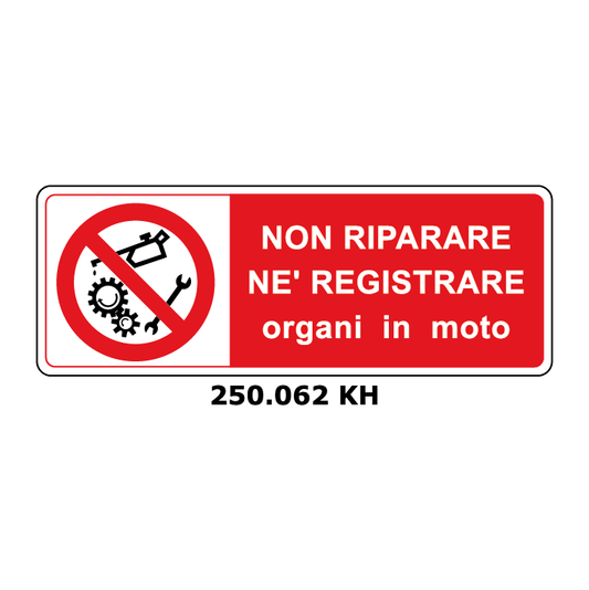 Targa NON RIPARARE NE' REGISTARARE organi in moto - Trust Print