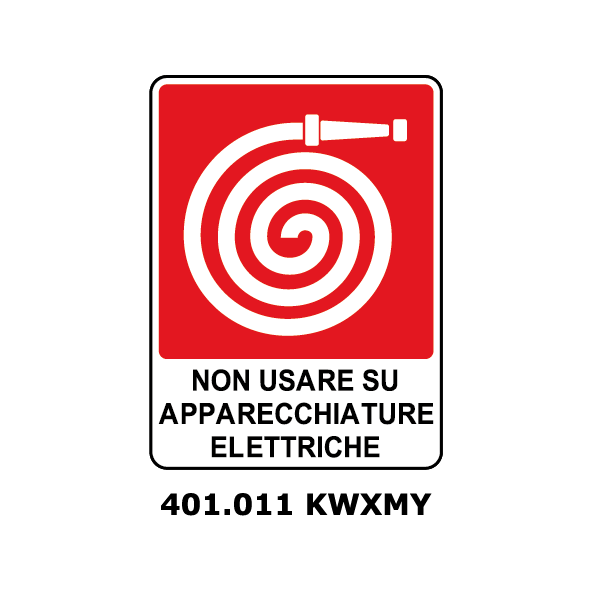 Targa NON USARE SU APPARECCHIATURE ELETTRICHE - Trust Print