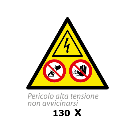 Targa PERICOLO ALTA TENSIONE NON AVVICINARSI - Trust Print
