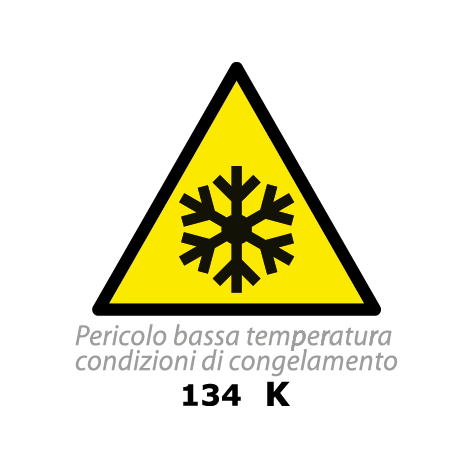 Targa PERICOLO BASSA TEMPERATURA CONDIZIONI DI CONGELAMENTO - Trust Print