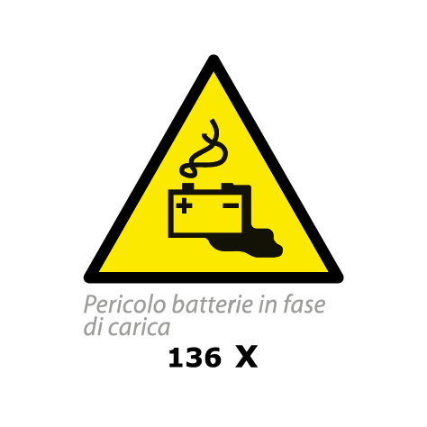 Targa PERICOLO BATTERIE IN FASE DI CARICA - Trust Print