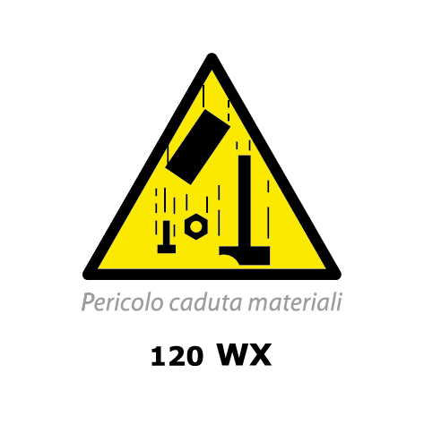 Targa PERICOLO CADUTA MATERIALI - Trust Print