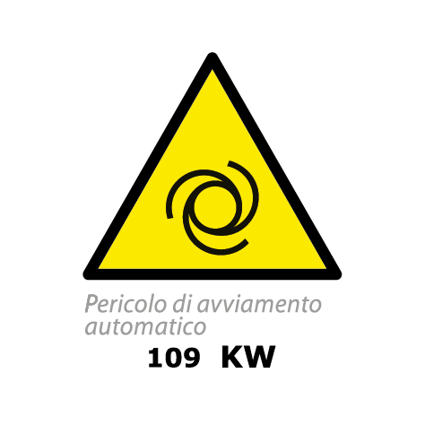 Targa PERICOLO DI AVVIAMENTO AUTOMATICO - Trust Print