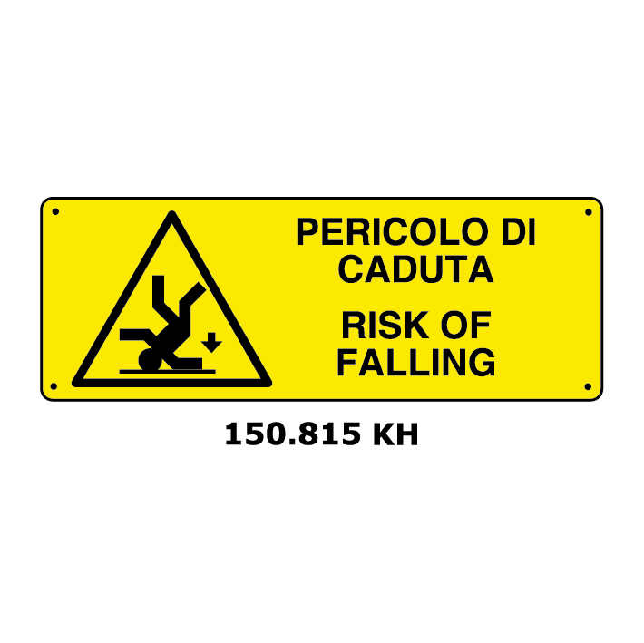 Targa PERICOLO DI CADUTA e inglese - Trust Print