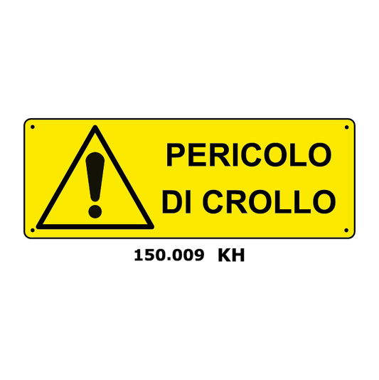 Targa PERICOLO DI CROLLO - Trust Print