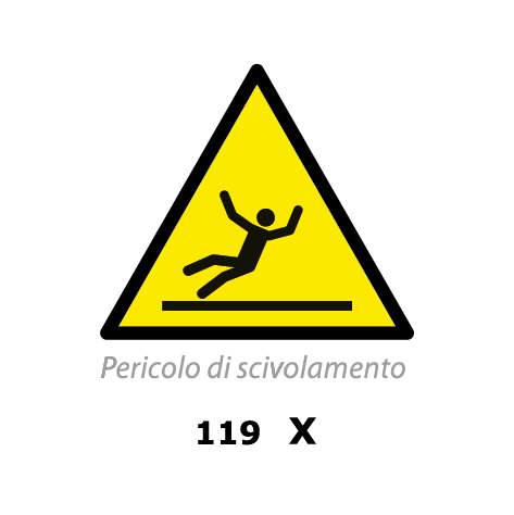 Targa PERICOLO DI SCIVOLAMENTO - Trust Print