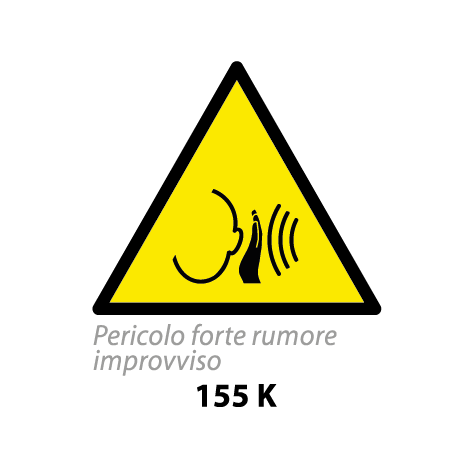 Targa PERICOLO FORTE RUMORE IMPROVVISO - Trust Print
