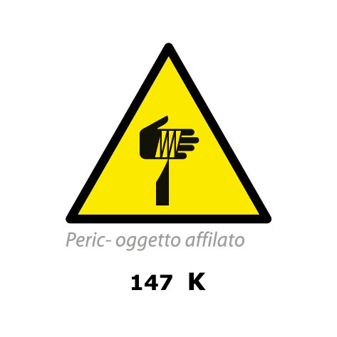 Targa PERICOLO OGGETTO AFFILATO - Trust Print