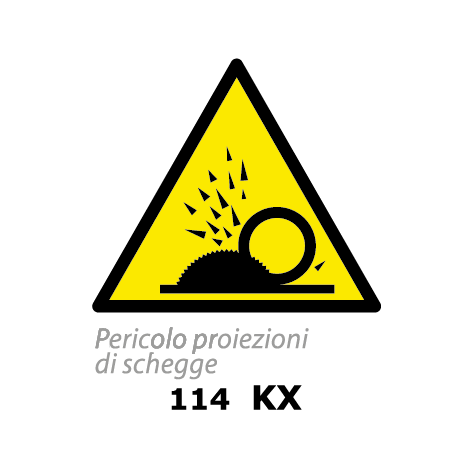 Targa PERICOLO PROIEZIONI DI SCHEGGE - Trust Print