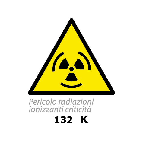 Targa PERICOLO RADIAZIONI IONIZZANTI CRITICITA' - Trust Print