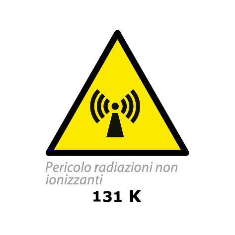 Targa PERICOLO RADIAZIONI NON IONIZZANTI - Trust Print