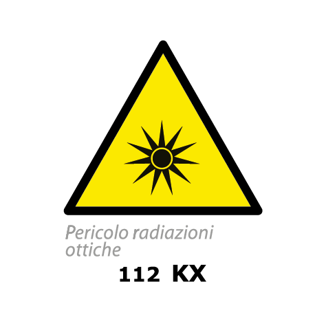 Targa PERICOLO RADIAZIONI OTTICHE - Trust Print