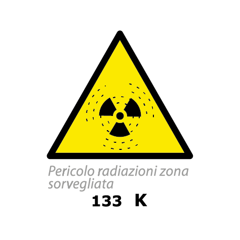 Targa PERICOLO RADIAZIONI ZONA SORVEGLIATA - Trust Print